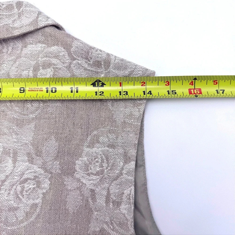 Harve Benard Collection Women's 100% Linen Floral Vest Size‎ 4